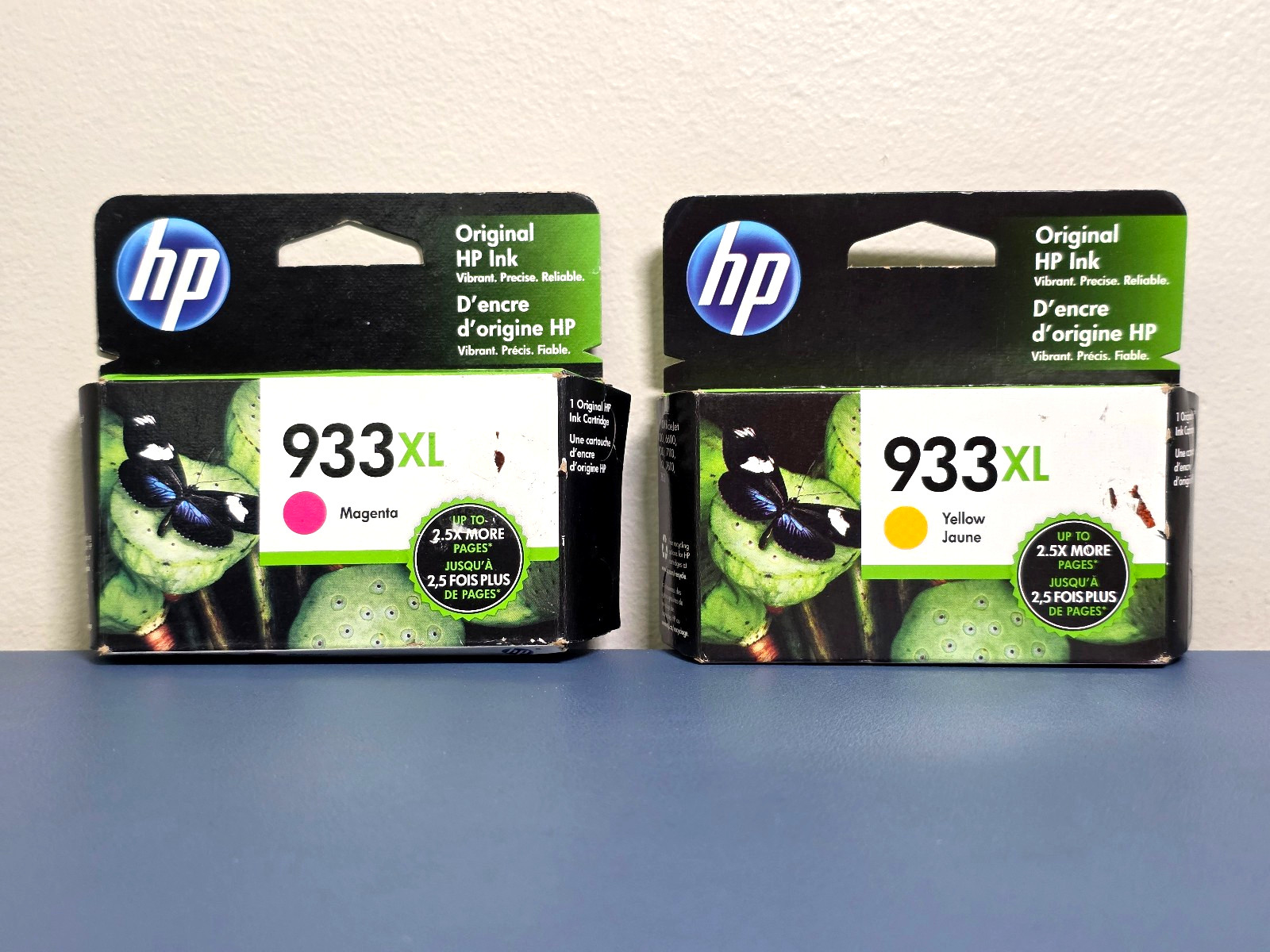 2PK Genuine HP 933XL Ink Magenta Yellow CN055AN CN056AN NEW SEALED 2023