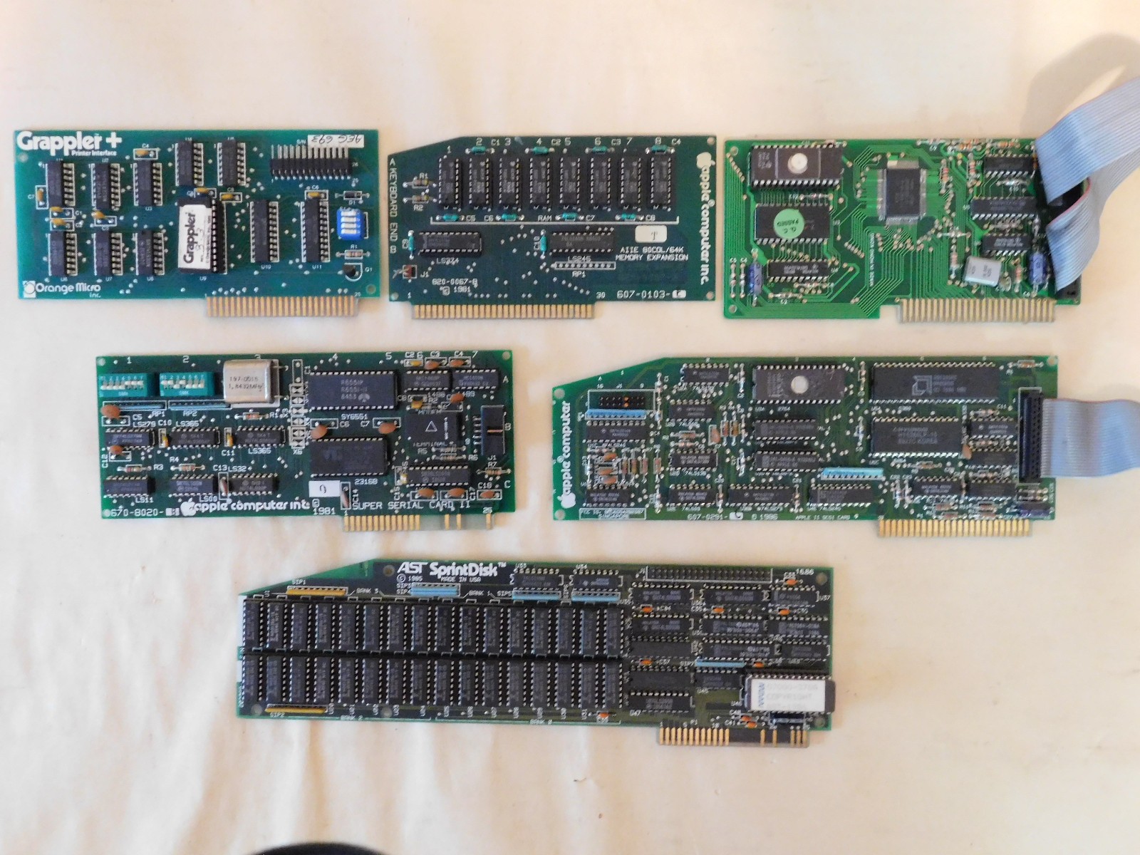 Apple Computer cards VTG 670-8020-B  607-0103-C  607-0291-C AST -Orange Micro ++