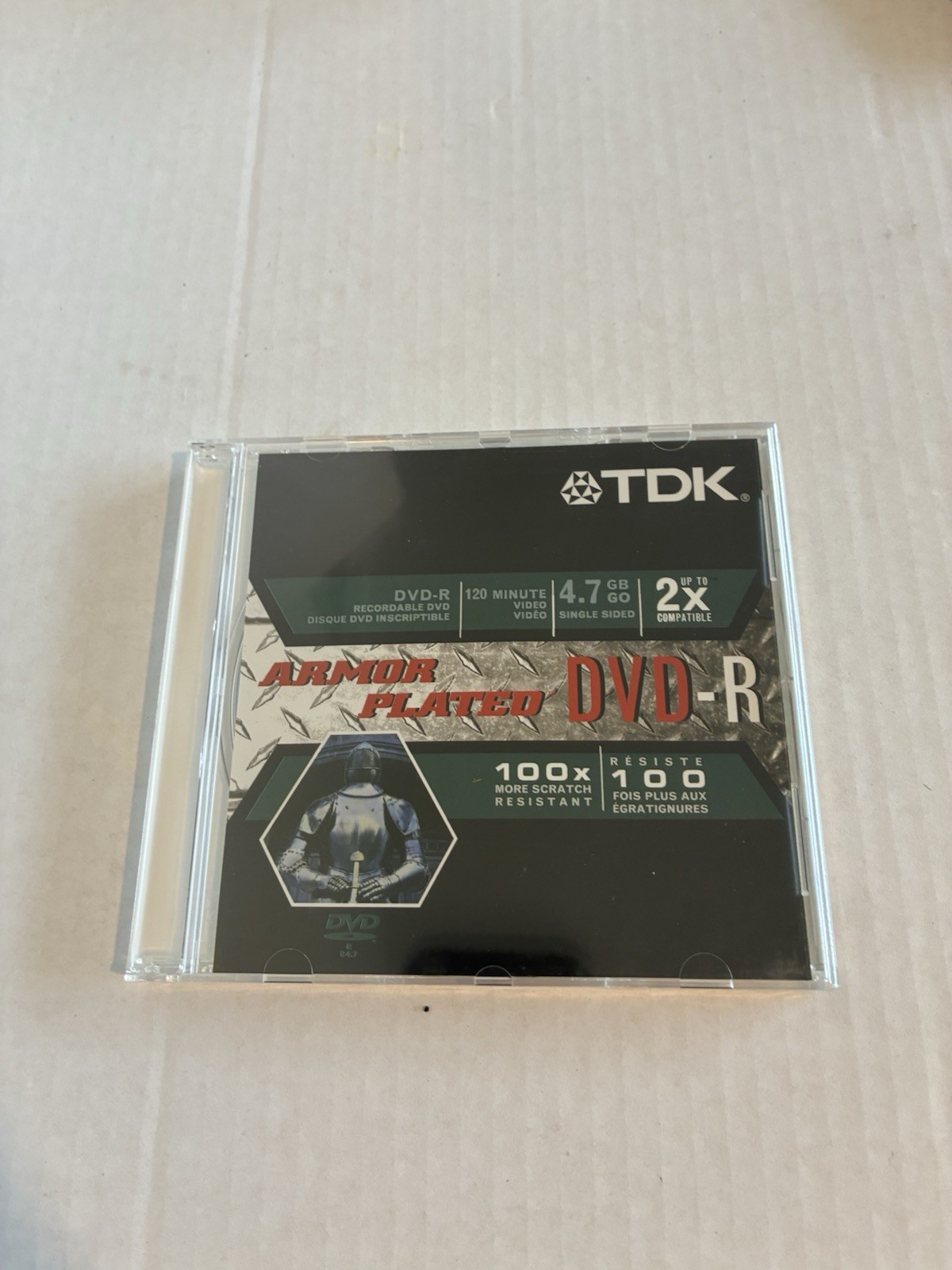 TDK DVD-R 120 Minutes 4.7 G Armor Plated Scratch Resistant New In Case