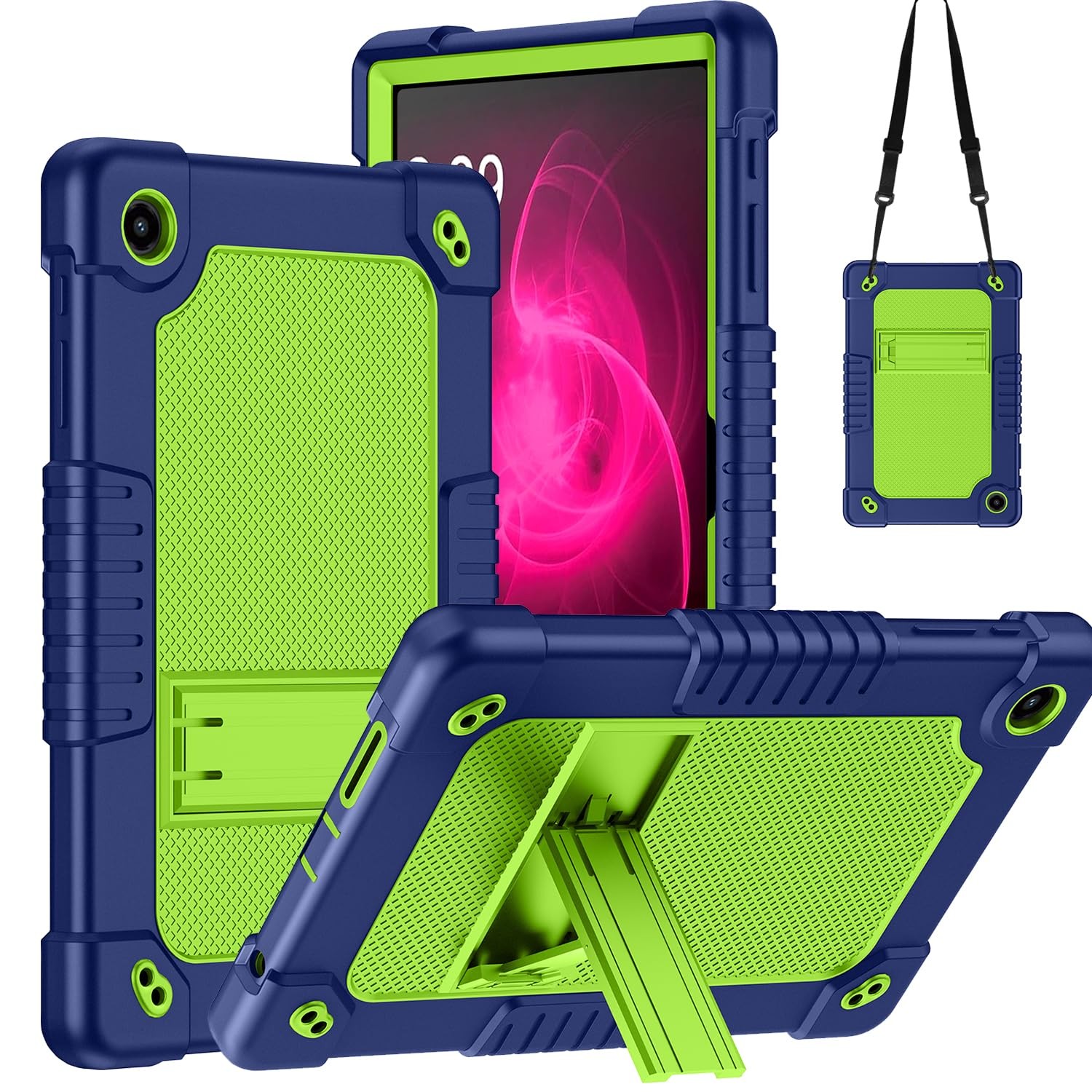 FIEWESEY Case for T-Mobile Revvl Tab 2 2025 Released 10.1 inch Navy/Green