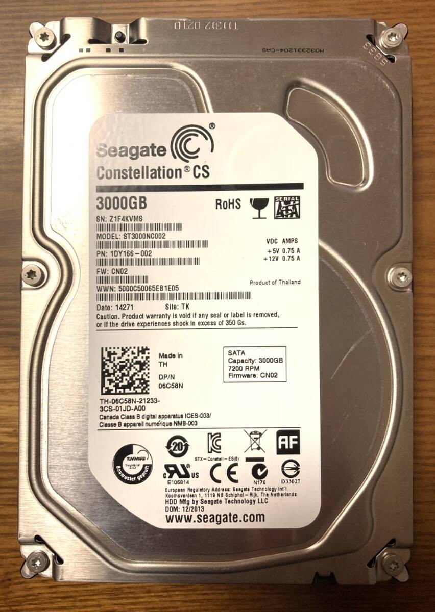 Excellent Condition Seagate Constellation CS Series ST3000NC002 3.5-inch HDD 3TB