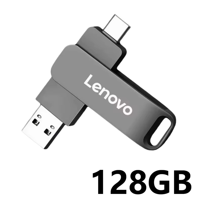 Lenovo USB 3.2 512GB OTG Flash Drive USB-C Type-C Metal Memory Stick Pen Drive