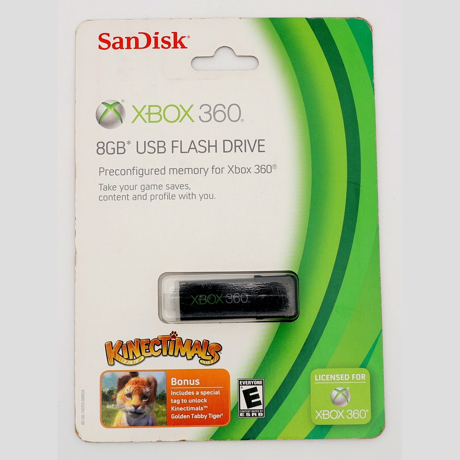 SanDisk Xbox 360 8GB USB Flash Drive Kinectimals Bonus Golden Tabby Tiger Sealed