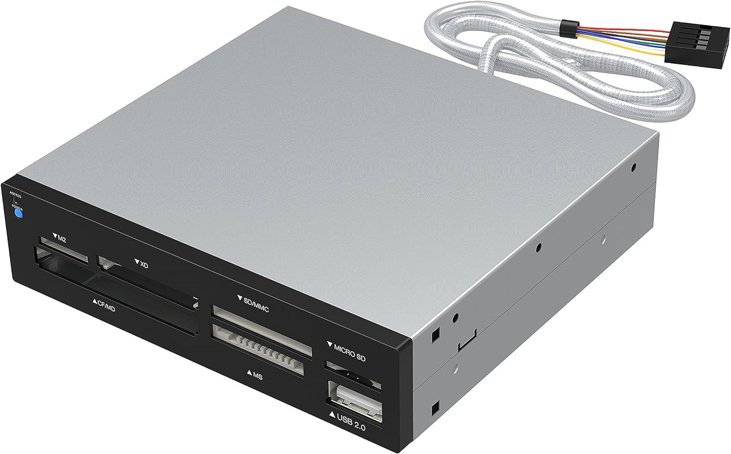 74 in 1 Internal Card Reader 3.5 Inch Bay USB 2.0 Port Flash Media Writer Tool