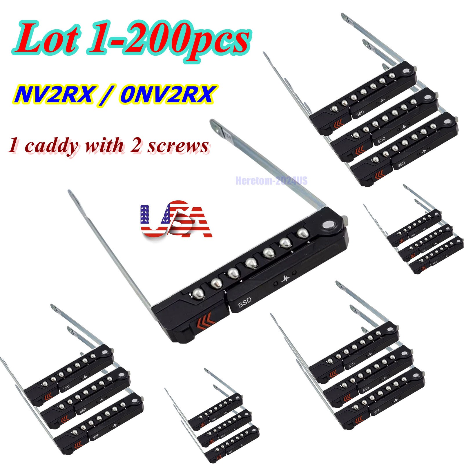 Lot NV2RX 0NV2RX E3 E3.s NVMe SSD Tray Caddy For Dell R660 / R670 / R6725 Server