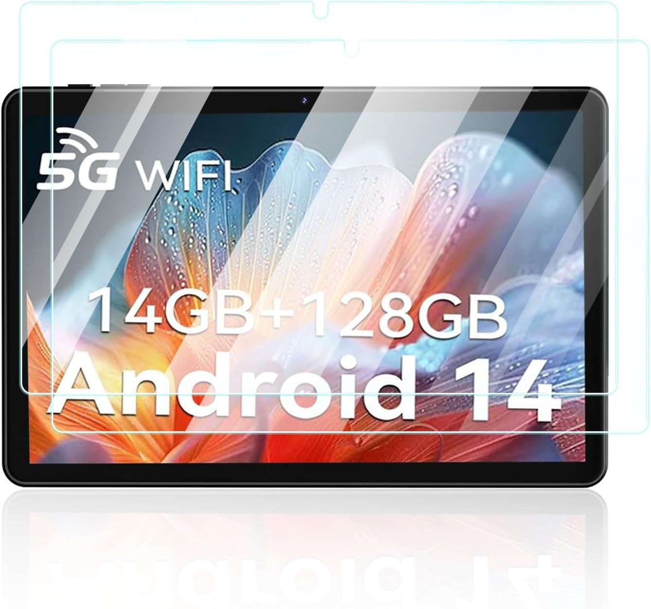 2 Pack Screen Protector for 10 inch Android 14 Tablet, Anti-Scratch 9H Hardness