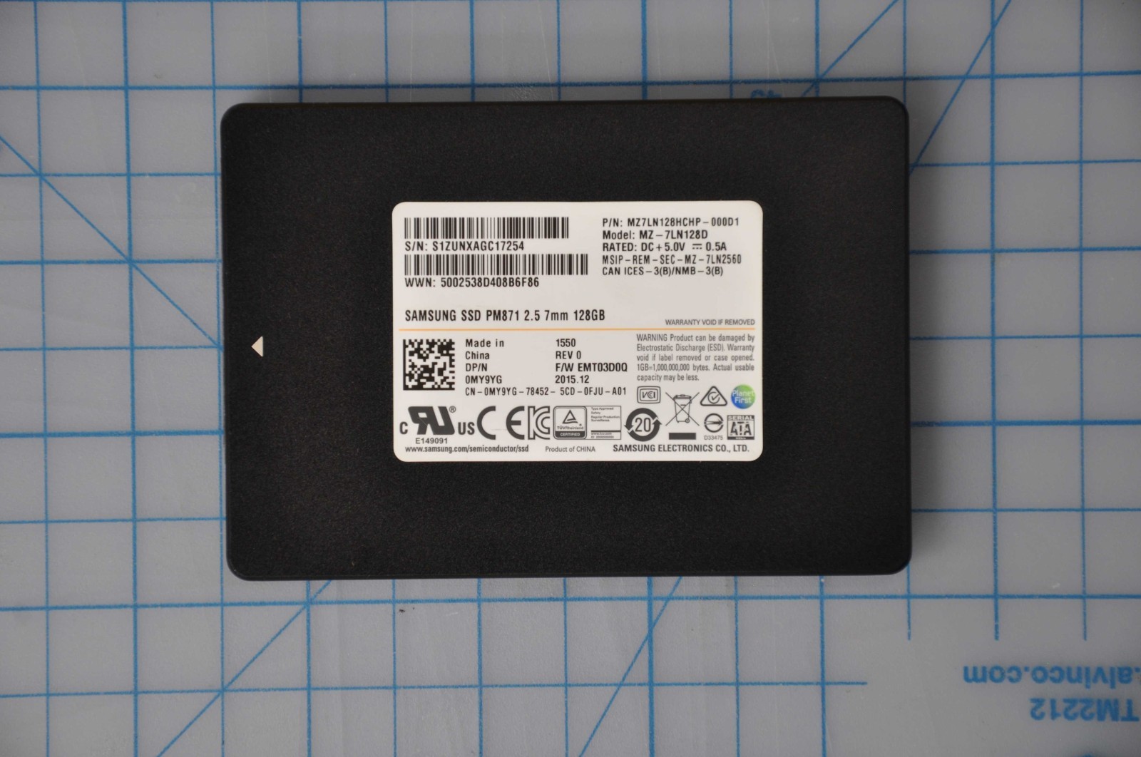 DELL SAMSUNG 128GB TLC SATA 6GBPS 2.5-INCH INTERNAL SOLID STATE USED MZ-7LN128D