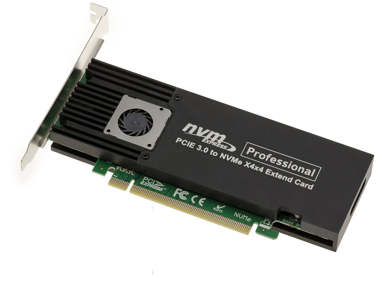 KALEA-INFORMATIQUE PCIe 3.0 16x Card for 4 M.2 NVMe SSDs M Key (M2 NGFF) ASM2824