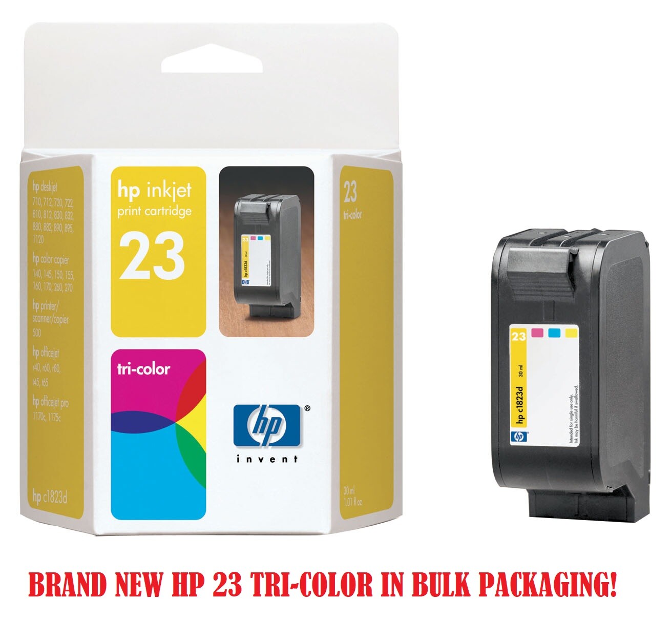 HP 23 C1823 Tricolor color Genuine Ink cartridge for Deskjet Officejet Printer