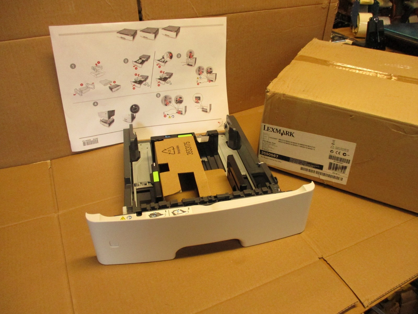 Lexmark printer copier 35S0567 550 Sheet Paper Tray mx310 ms310 mx510 mx611