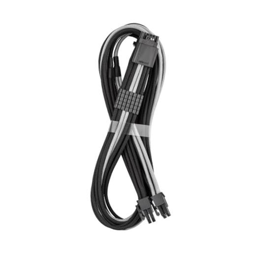 RT-Series Pro ModFlex Sleeved 12V-2x6 12VHPWR Black + Silver 16 to 2 x 8-pin