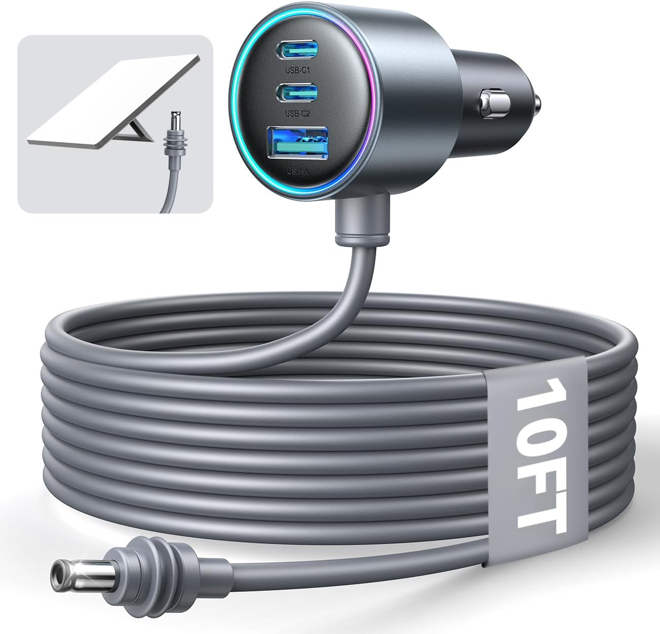 Starlink Mini Car Adapter, 10FT Starlink Mini Cable Car Charger, 12V-24V Cigaret