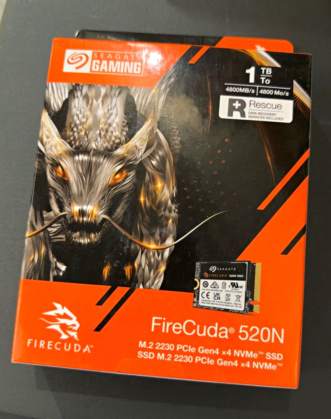 Seagate FireCuda 520N 1TB M.2 2230 NVMe PCIe Gen4x4 SSD 4800MB/s