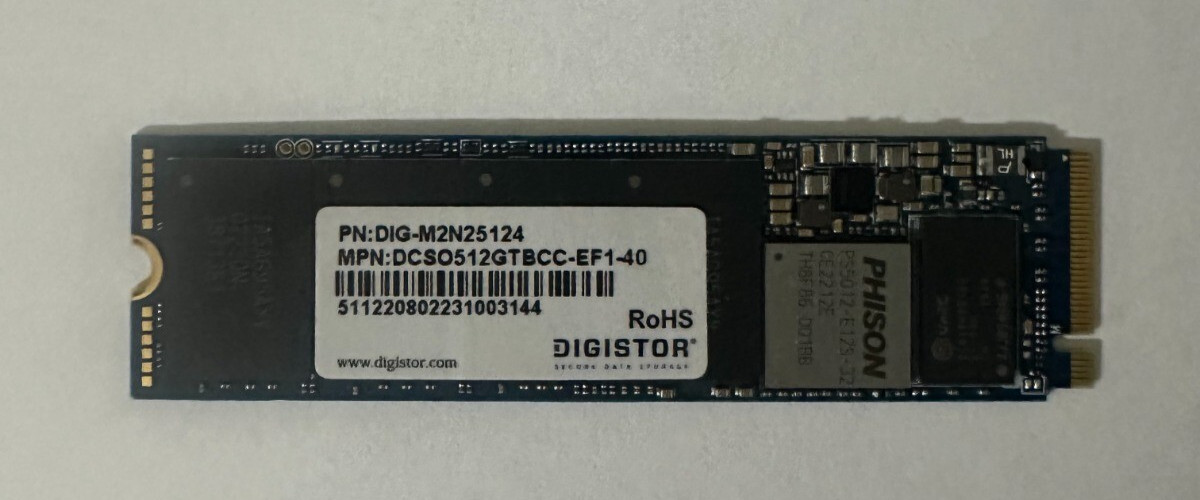 DIGISTOR 512 GB Solid State Drive - M.2 2280 Internal - PCI DIG-M2N25124