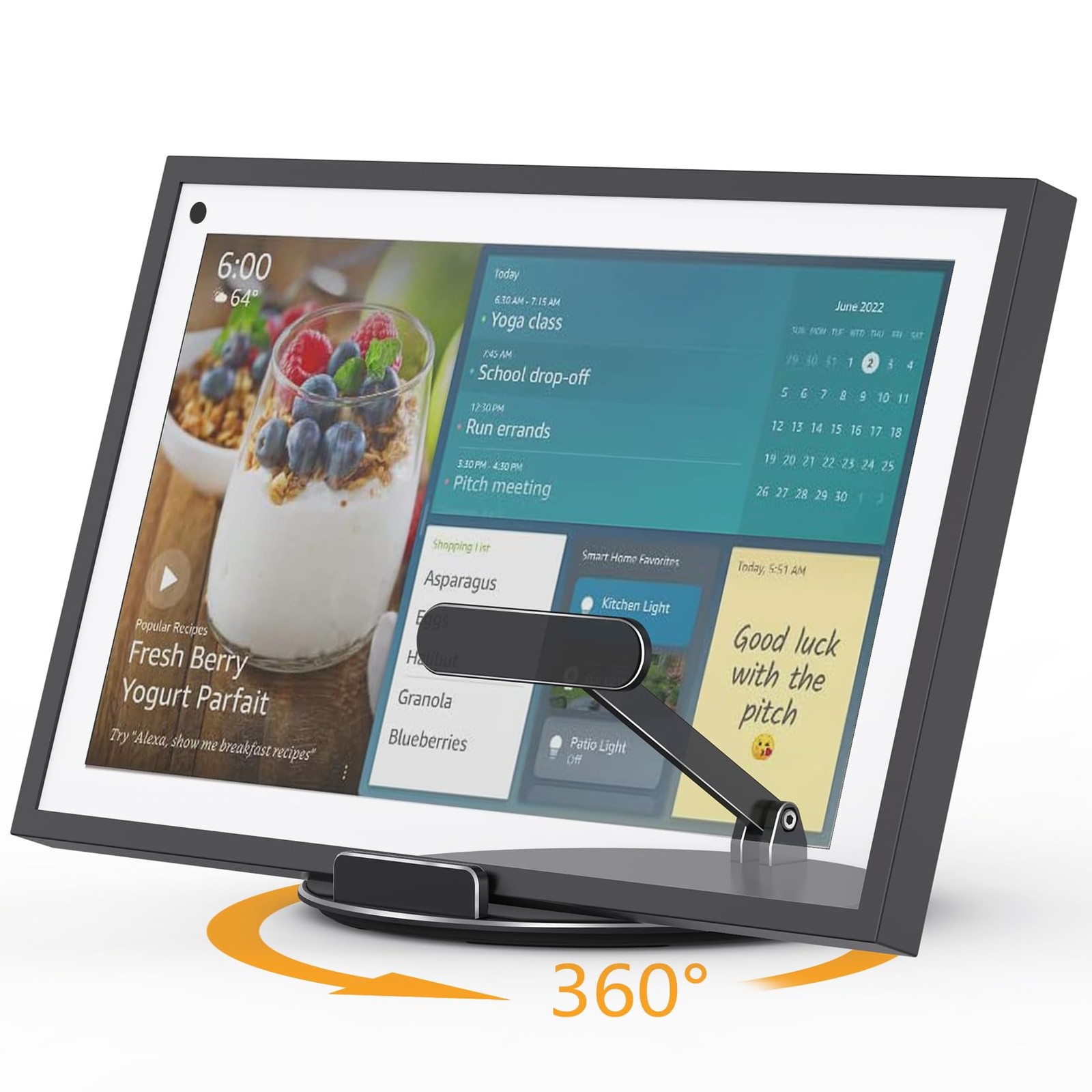 Swivel and Tilt Stand Compatible with Echo Show 15 (1st, 2nd Gen)/ 21, Suppor...
