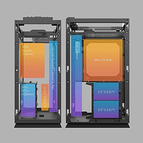darkFlash DLH21 PC Case Mini Tower Type ITX Case High - C Interface (Black)