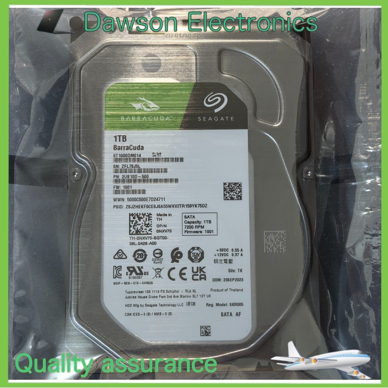 Seagate BarraCuda 1TB ST1000DM014 7200RPM 64MB Cache SATA 3.5 HDD Hard Drive