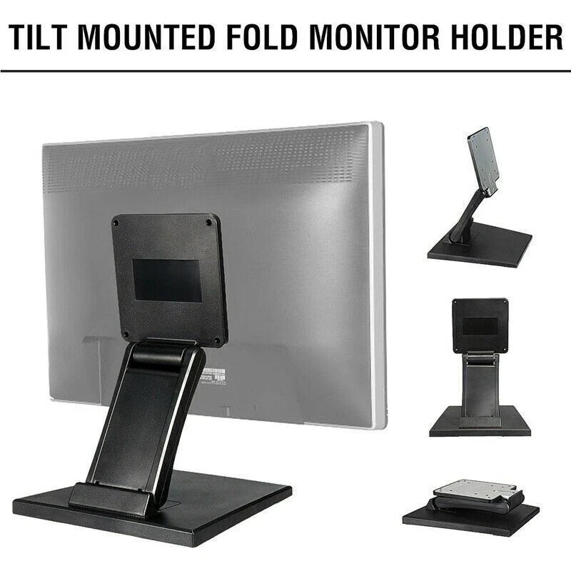 10in-27in Tilt Mounted Fold Monitor Holder Vesa Lcd Display Press Screen Stand
