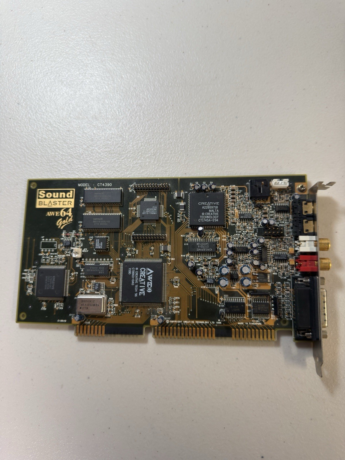 Vintage Creative Sound Blaster AWE64 Gold CT4390 ISA Sound Card - UNTESTED