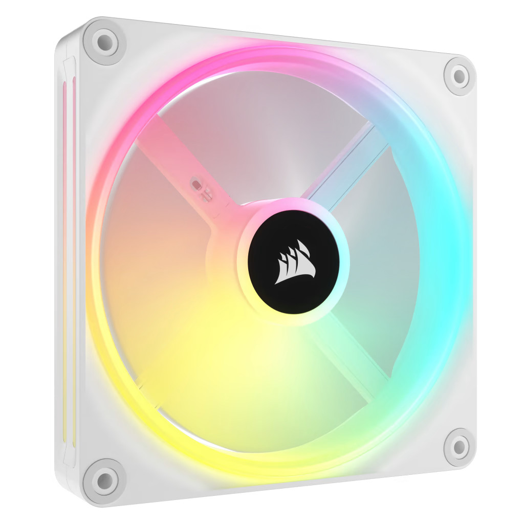 3x Corsair iCUE Link QX140 RGB Fan 140mm White Plus Controller and Cabling