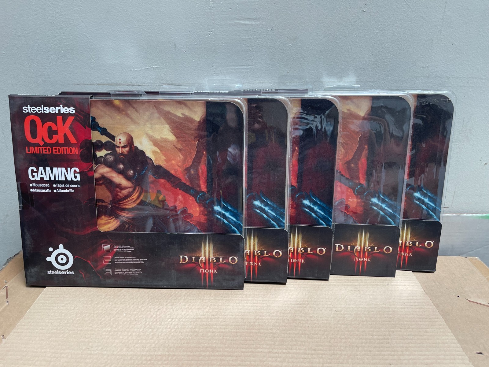 (LOT 5 UNITS) NEW.SteelSeries 67228 QcK Diablo III Gaming Mouse Pad Monk Edition