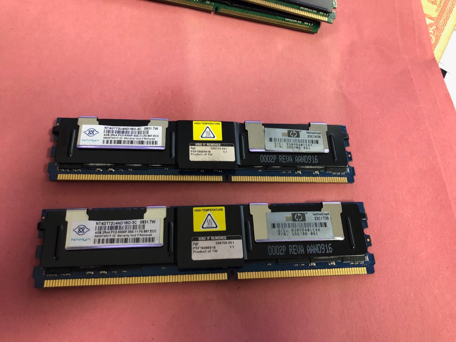RAM NANYA NT4GT72U4ND1BD-3C KIT 8GB (2x4GB) PC2-5300F ECC Servers & Compatible