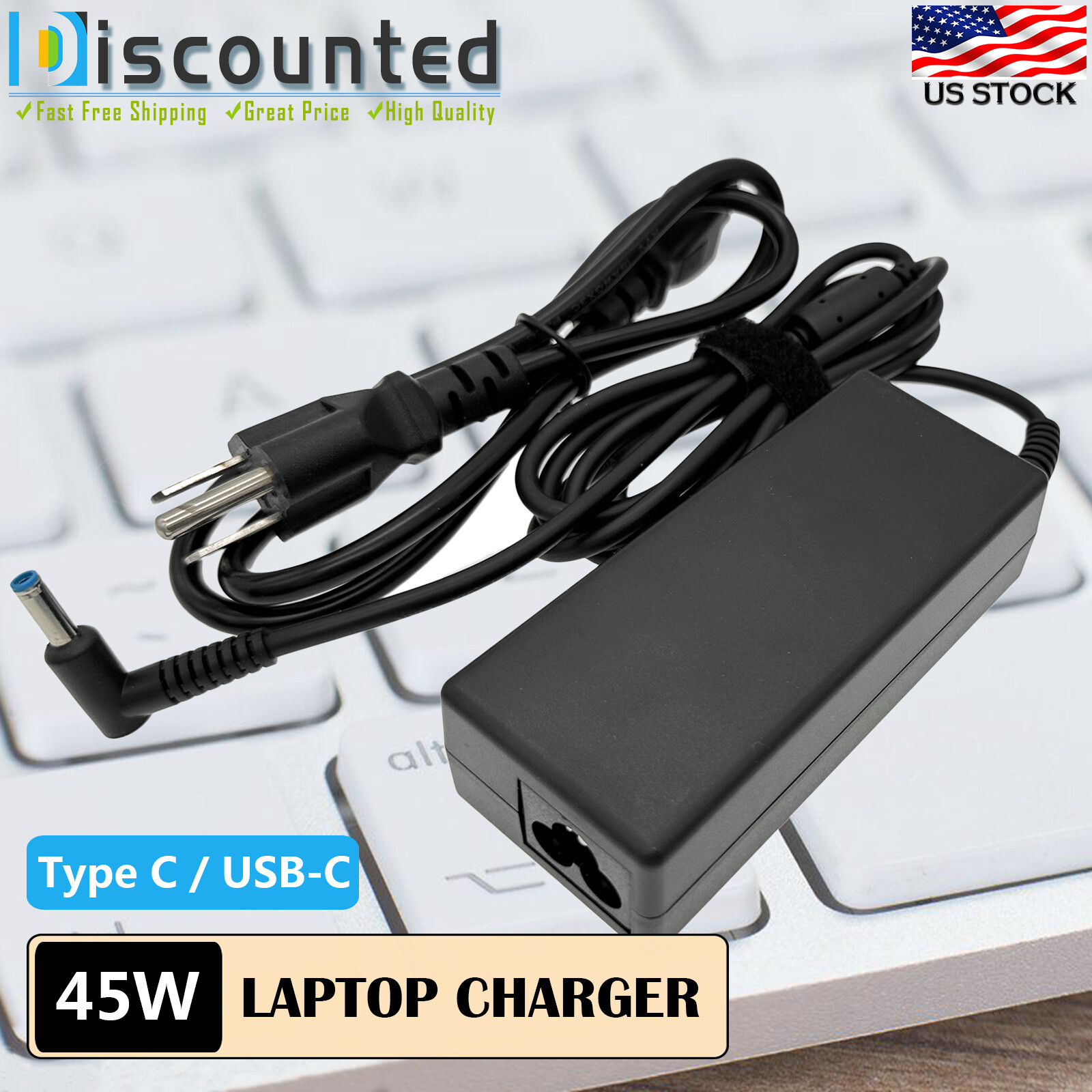 NEW AC Adapter Battery Charger For HP 15-f271wm 15-f272wm 15-f337nr Supply Cord