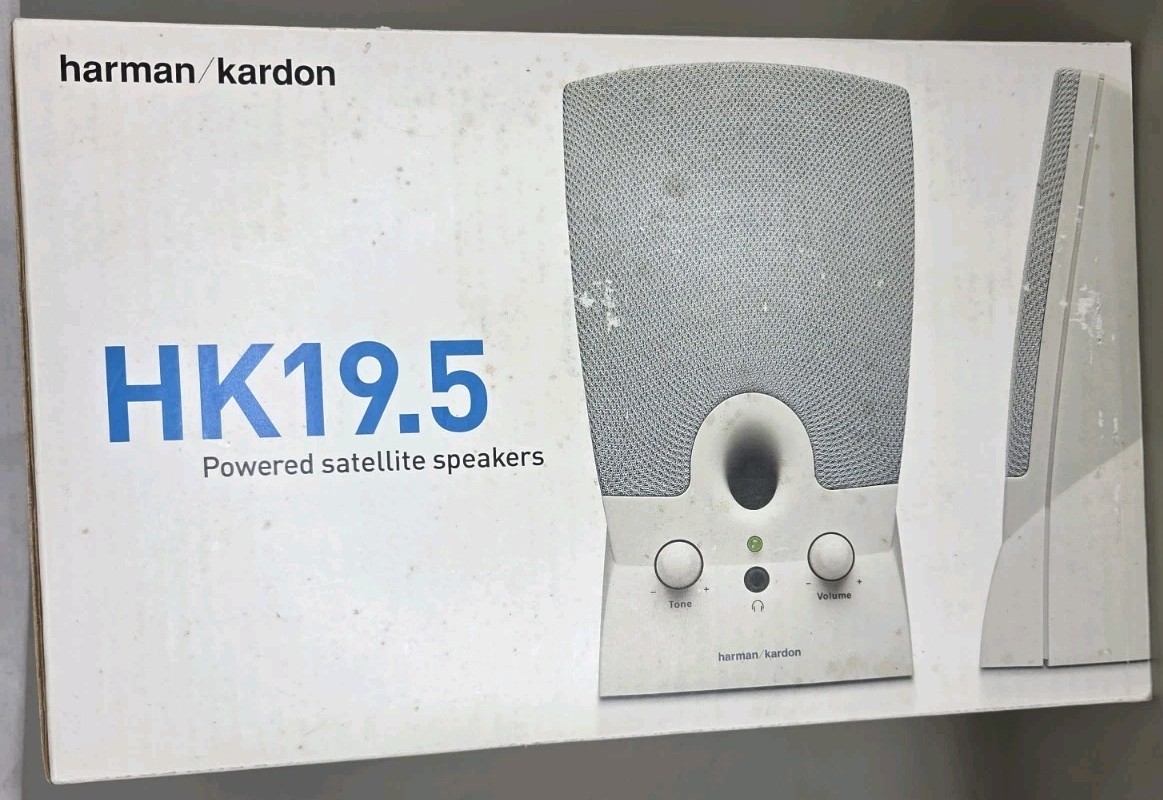 Harman Kardon HK19.5 Vintage PC Computer Speakers New Open Box 
