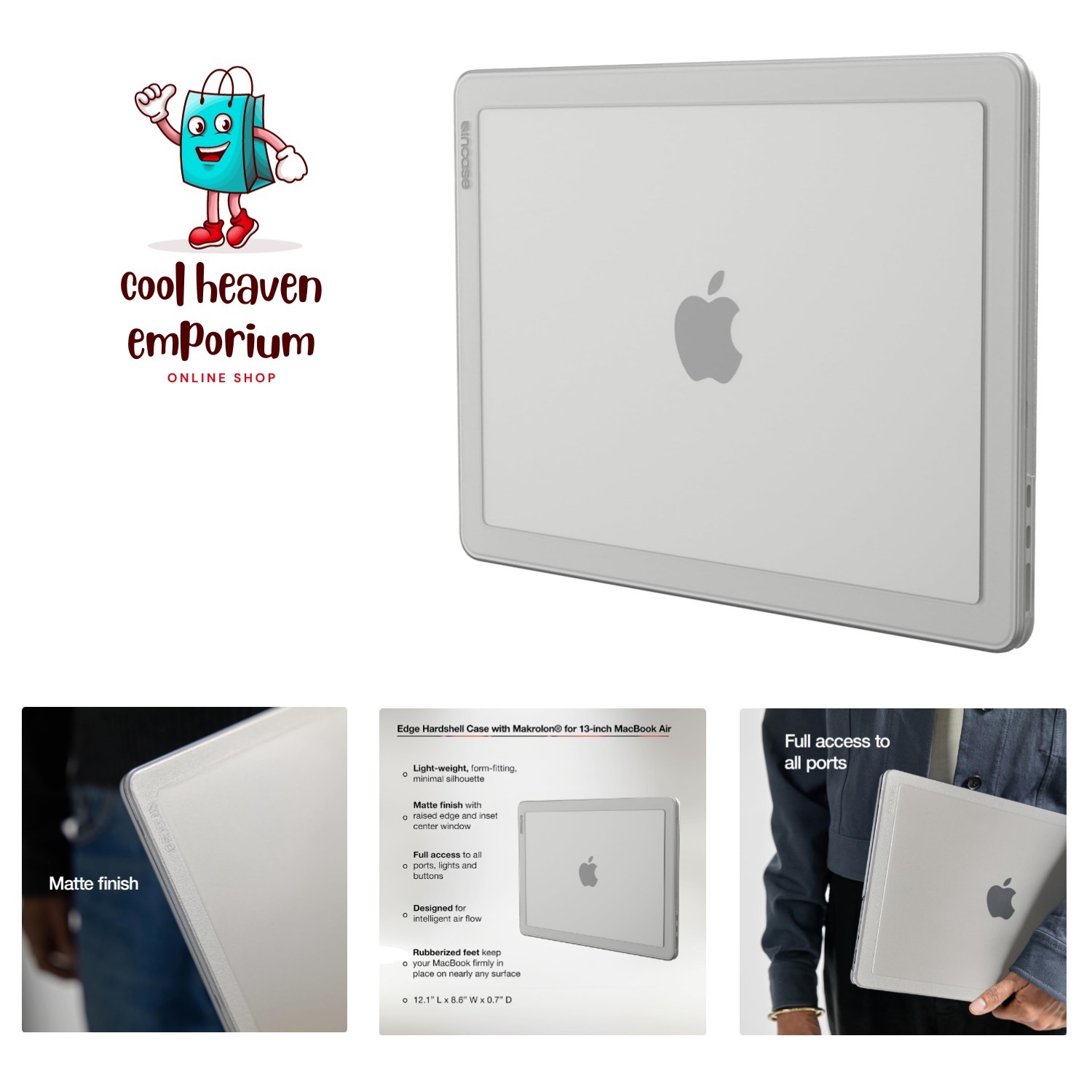 Edge Hardshell with Makrolon - MacBook Air 13 inch Case - M5 2026, M4 2025, M...
