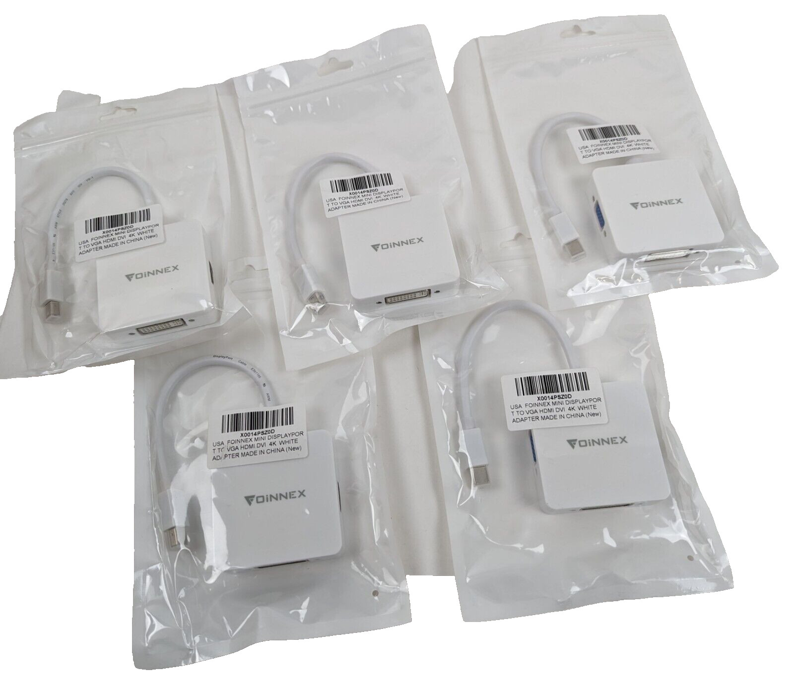 5 FOINNEX MD-VHD10 3in1 Mini DisplayPort/Thunderbolt to VGA HDMI DVI 4K Adapter