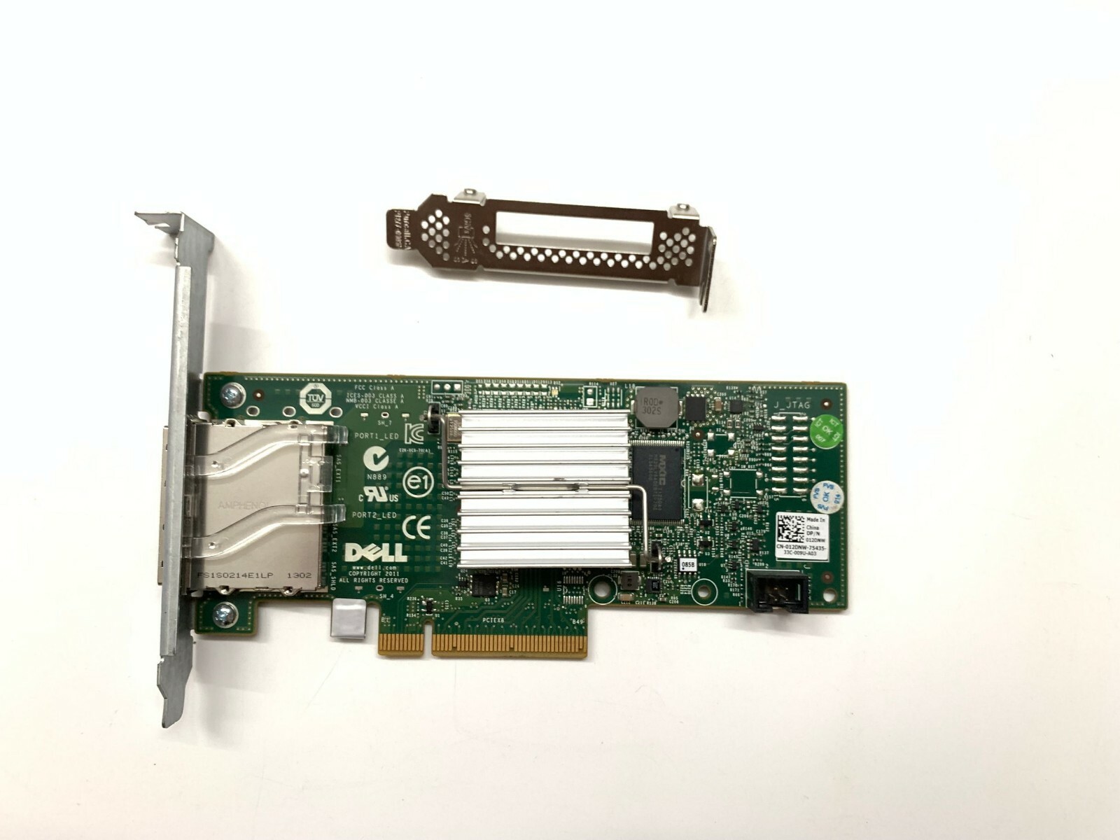 Dell H200E 6Gb/s SAS PCIe HBA 2 Port Ext SFF-8088 12DNW LSI SAS 2008=LSI 9200-8E