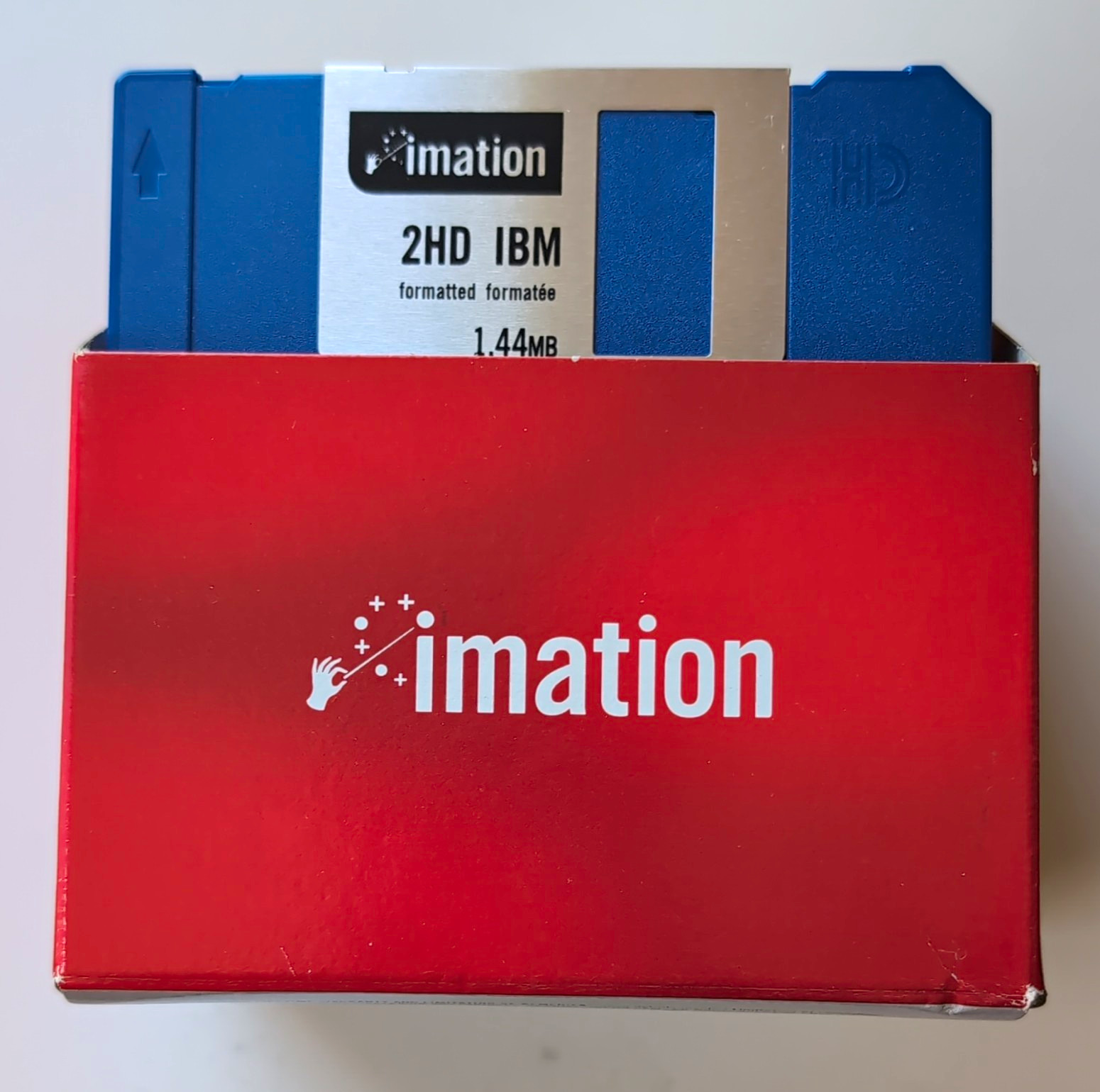 Imation Rainbow Diskettes 3.5in 1.44MB 2HD IBM Formatted Floppy Disks Box