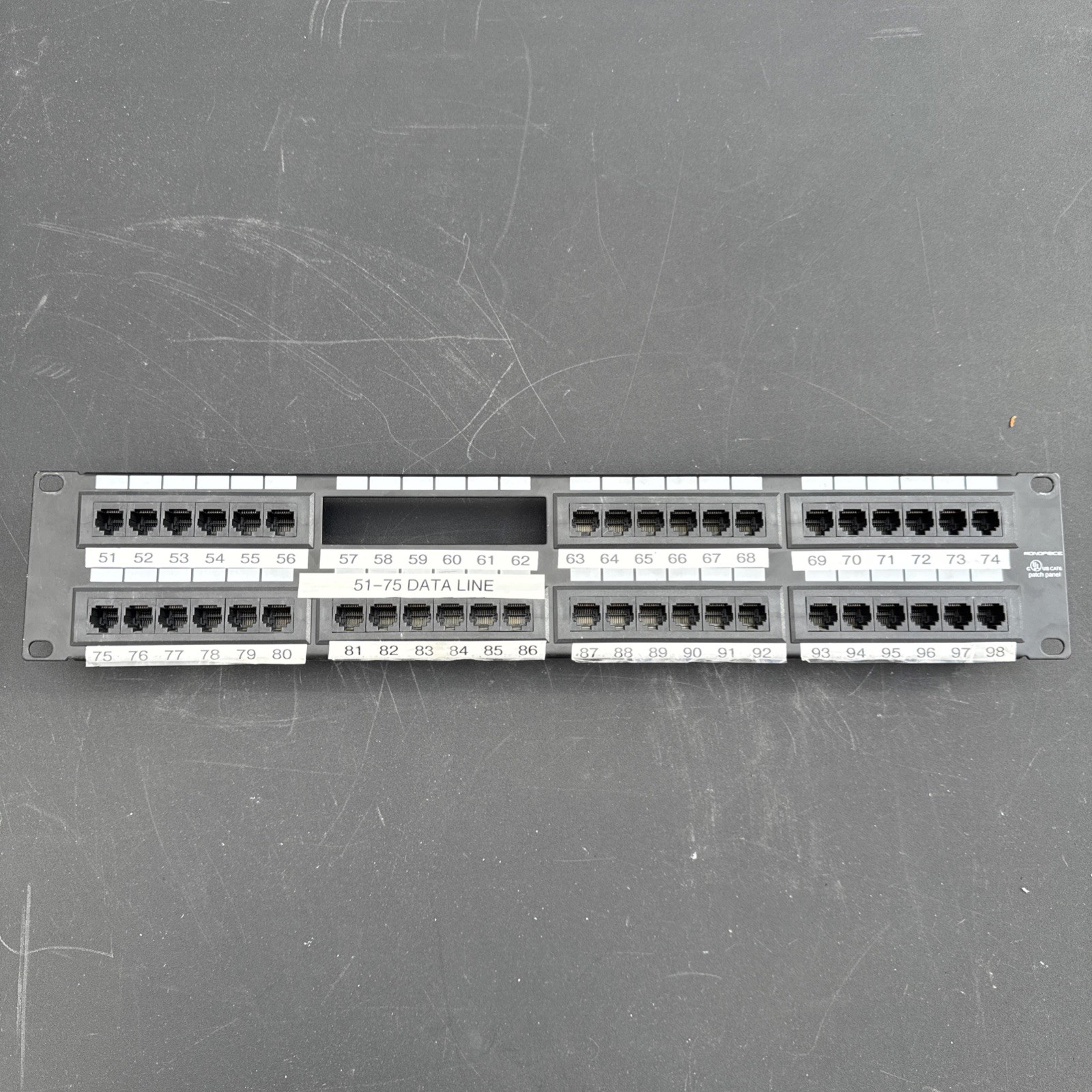 Monoprice 107253 110 Type 24-Port Cat6 Patch Panel