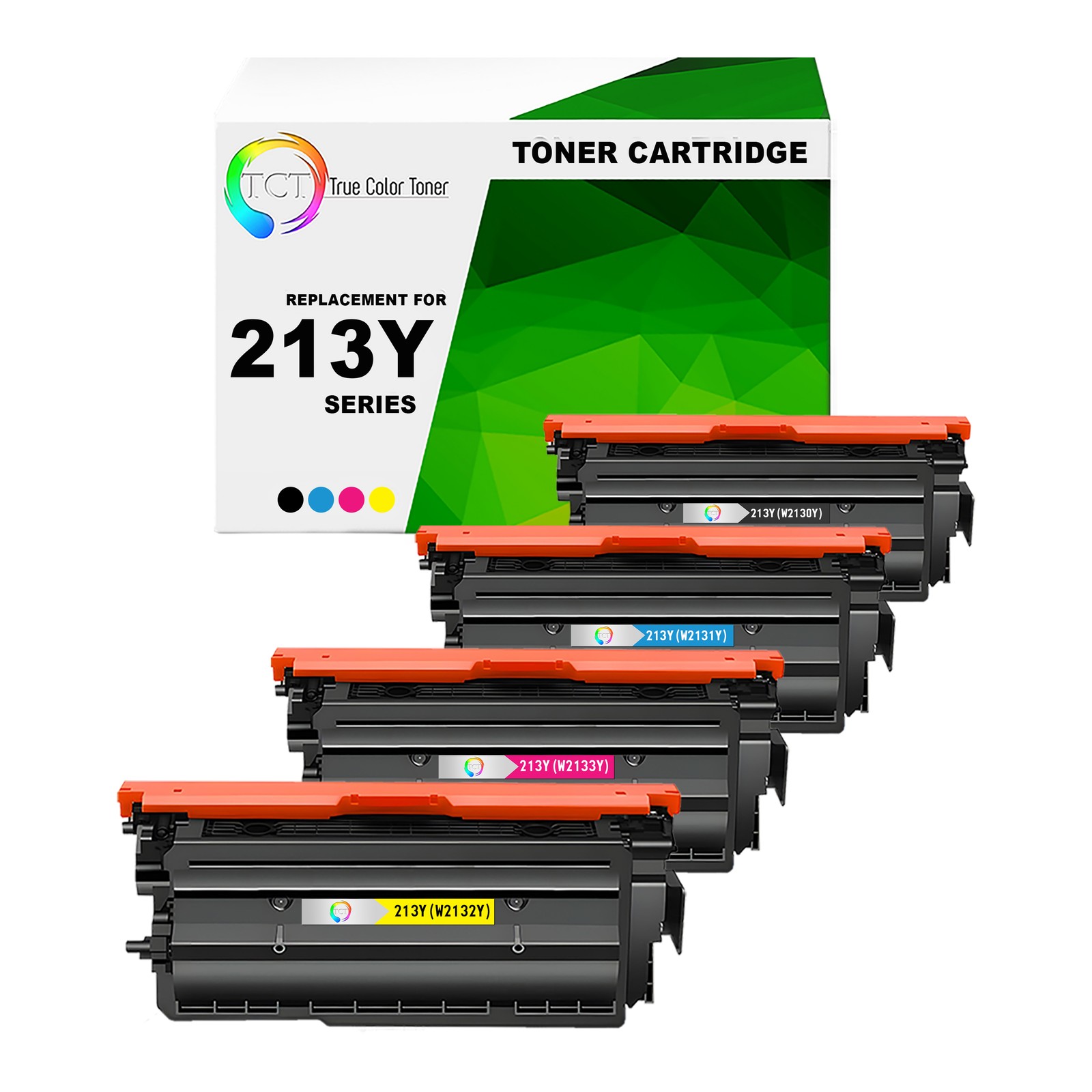 4Pk TCT Premium 213Y BCYM Super HY for Compatible HP 5700dn 6700 Toner Cartridge