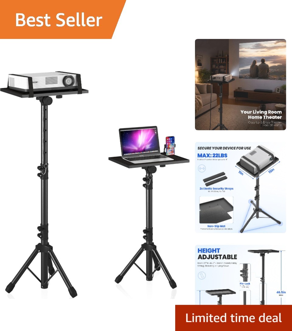 Projector Stand Tripod Laptop Stands Height Adjustable
