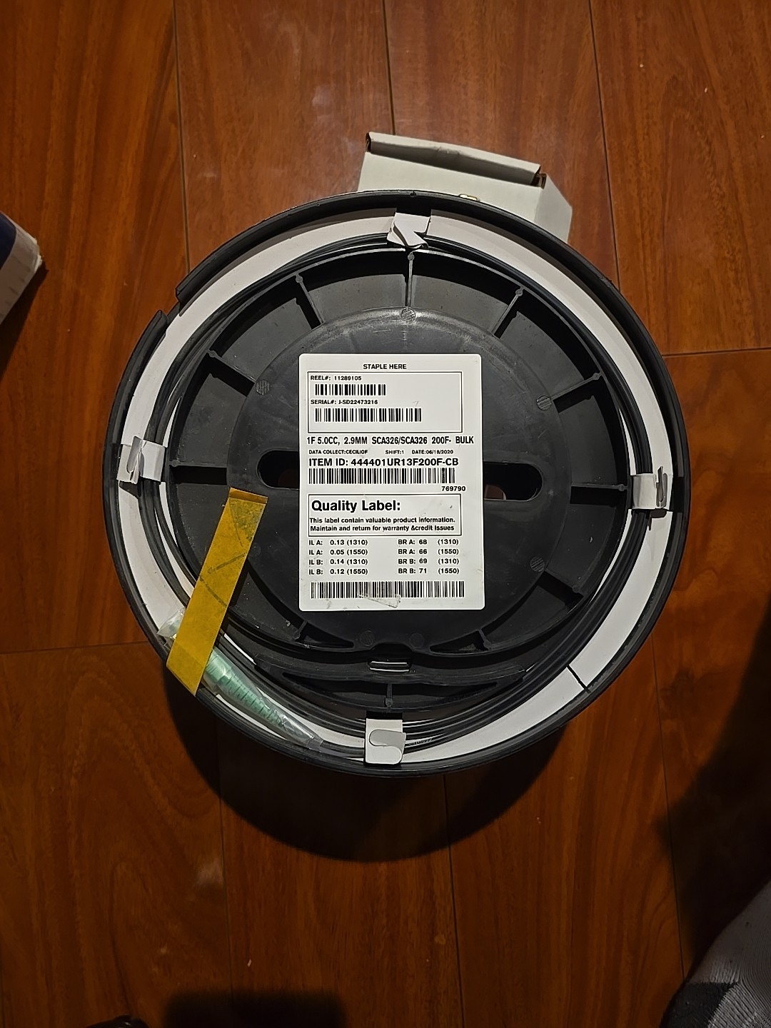 Corning 200ft Fiber Optic Cable 1F 5.0CC 4.8mm SCA326 - 444401UR43F200F *NEW*
