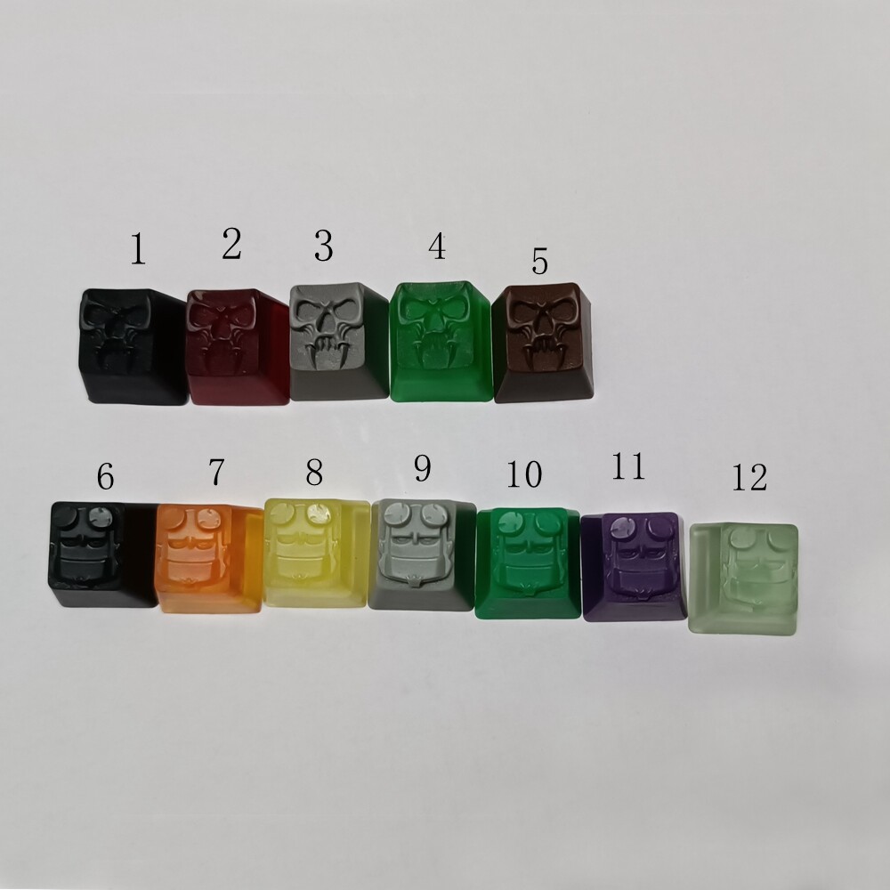 Hand Made Resin Skeleton Head Skull / Hellboy Artisan ESC Novelty Keycap