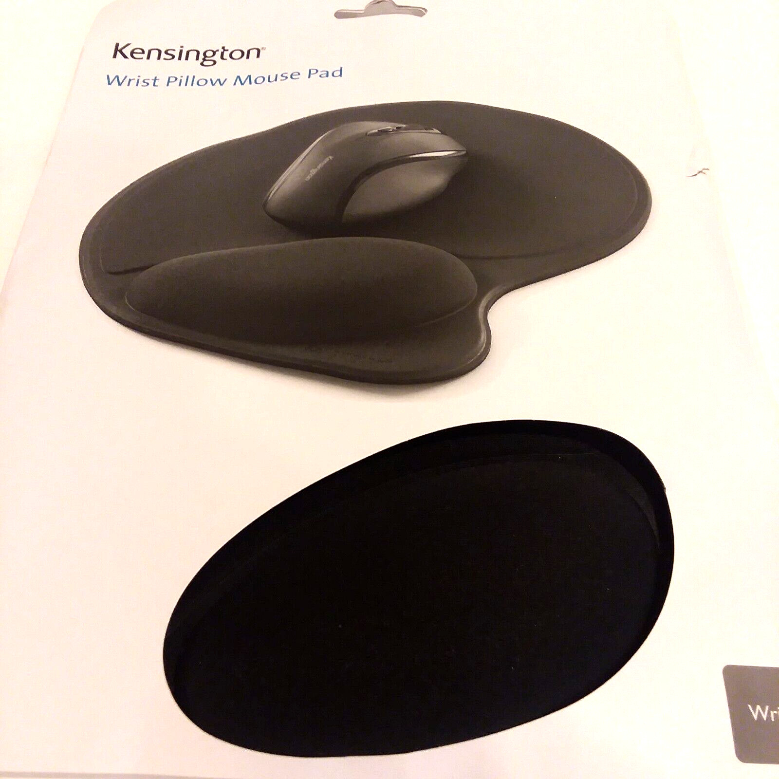 Kensington Wrist Pillow Mouse Pad Black Extra Cushioned L57822US New