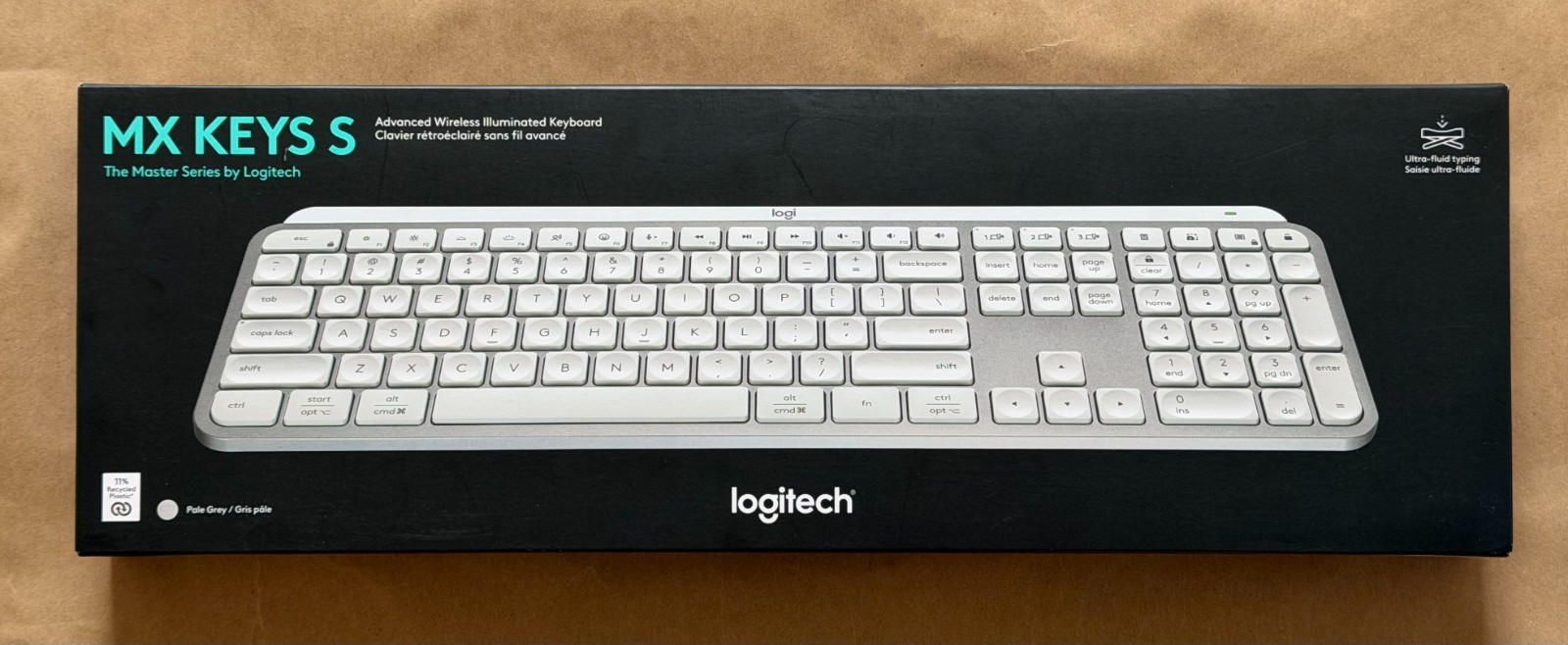 NEW LOGITECH MX KEYS S ADVANCED WIRELESS ILLUMINATED KEYBOARD GRAY 920-011559