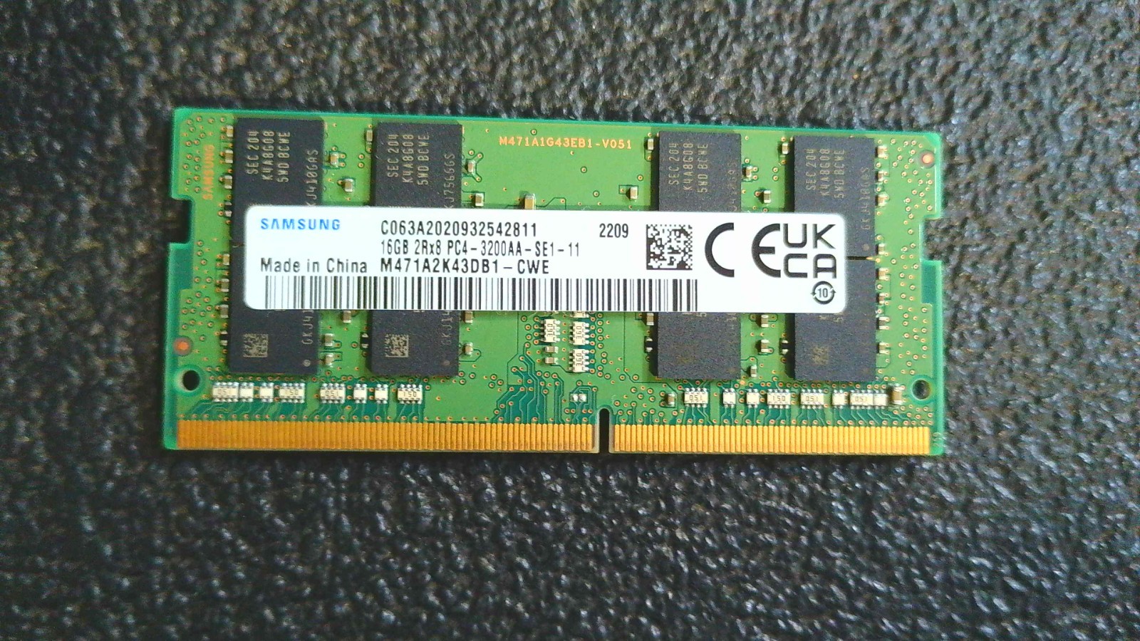Samsung 16GB DDR4 Laptop Memory RAM PC4-3200AA