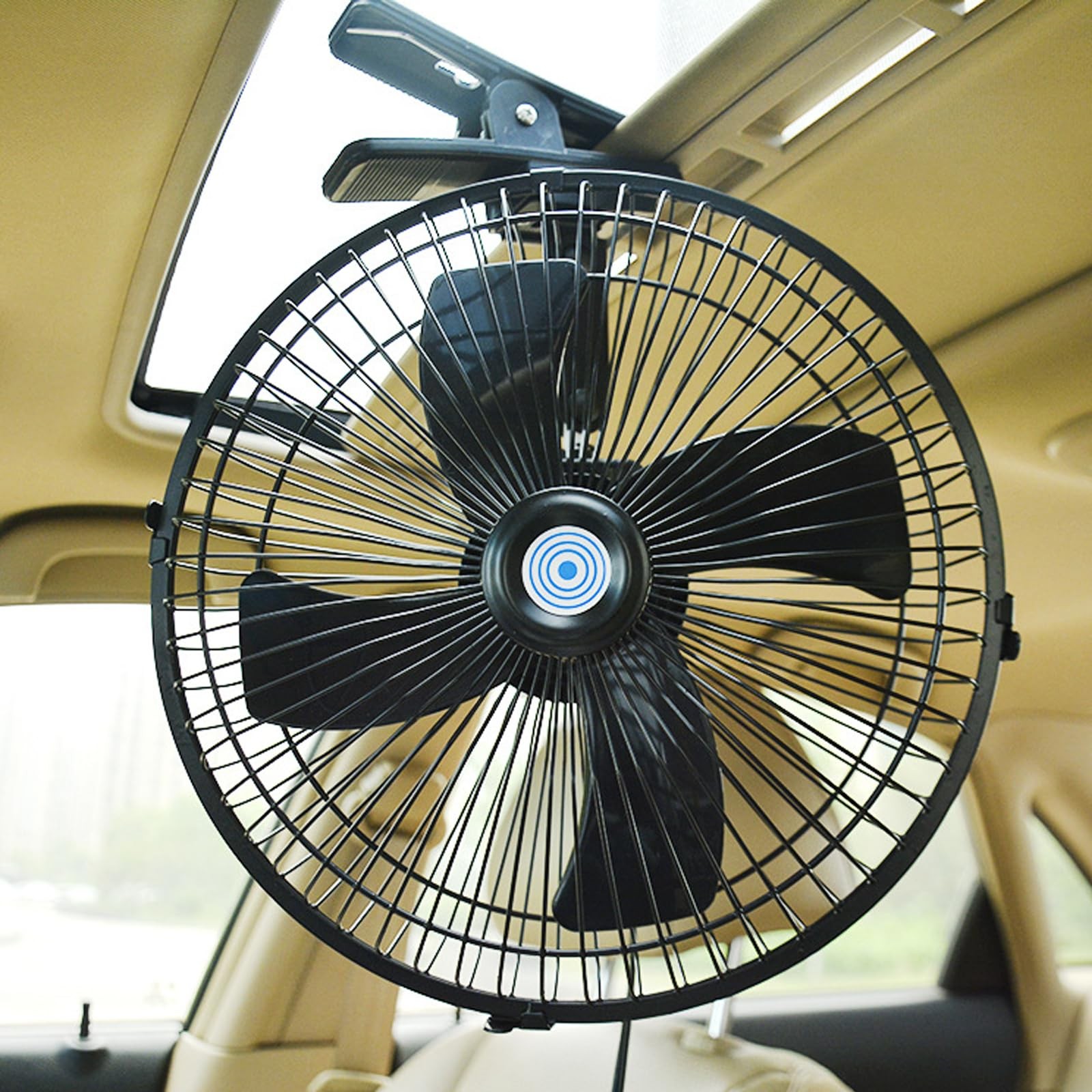 CYDZSW 12v Clip Fan for Car,10 inch Portable 90° Rotation 10 inches, Black