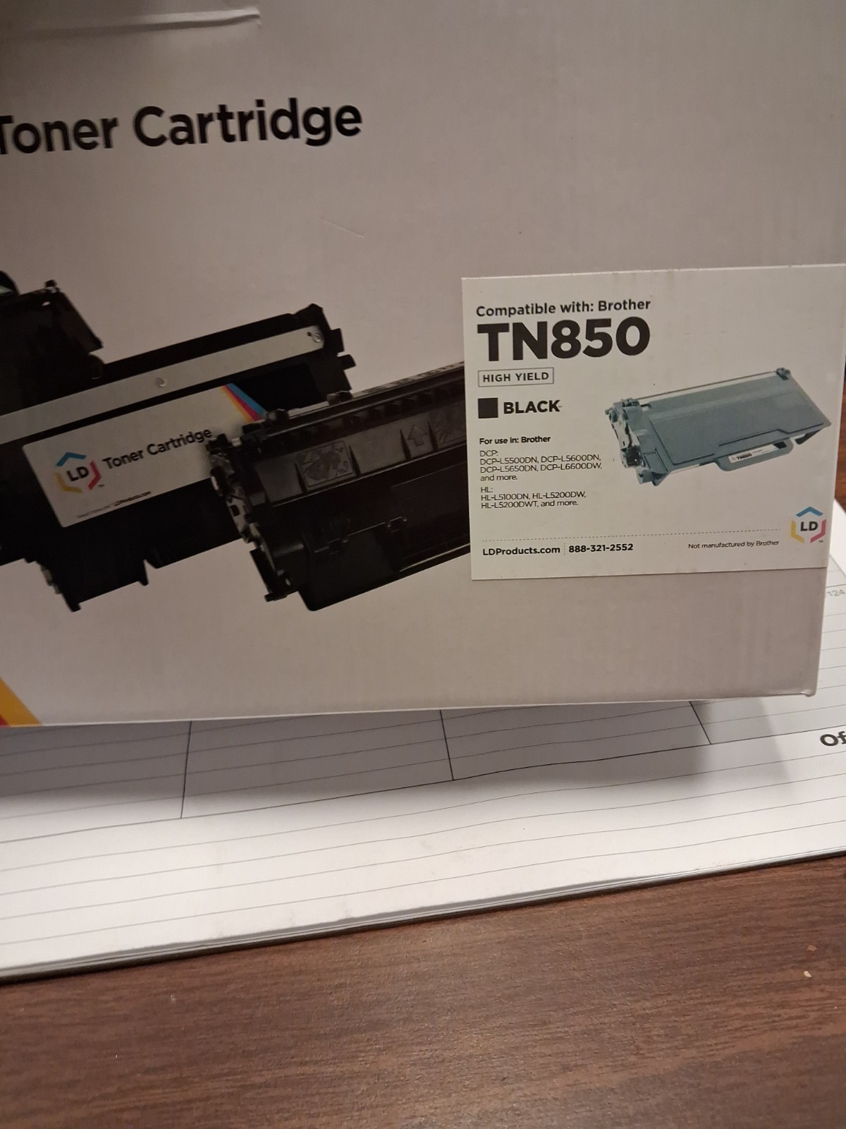 TN850 850 TN-850 New LD / Brother High Yield Black Toner Cartridge