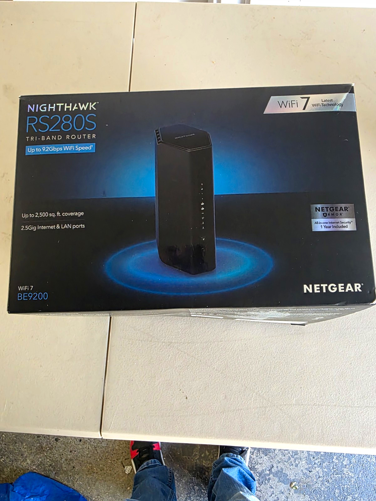 NETGEAR Nighthawk RS280S Tri-Band WiFi 7 BE9200 9.2Gbps 4x 2.5GbE Black