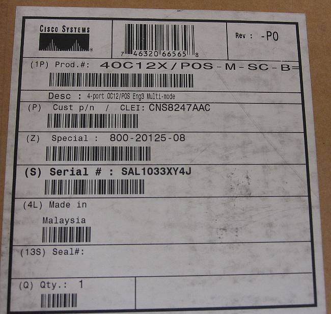 Cisco 4OC12X/POS-M-SC-B 4-port OC12/POS Engine 3 card NEW Open Box