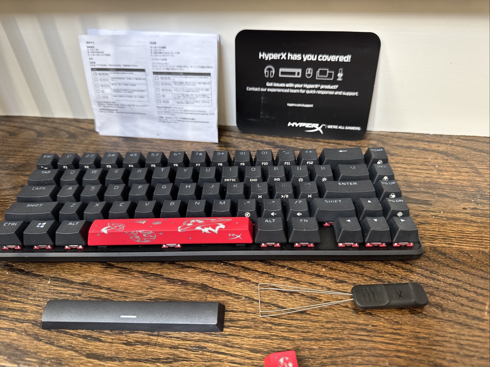 HyperX Alloy Origins Wired Mechanical Gaming Keyboard Red CORD MISSING