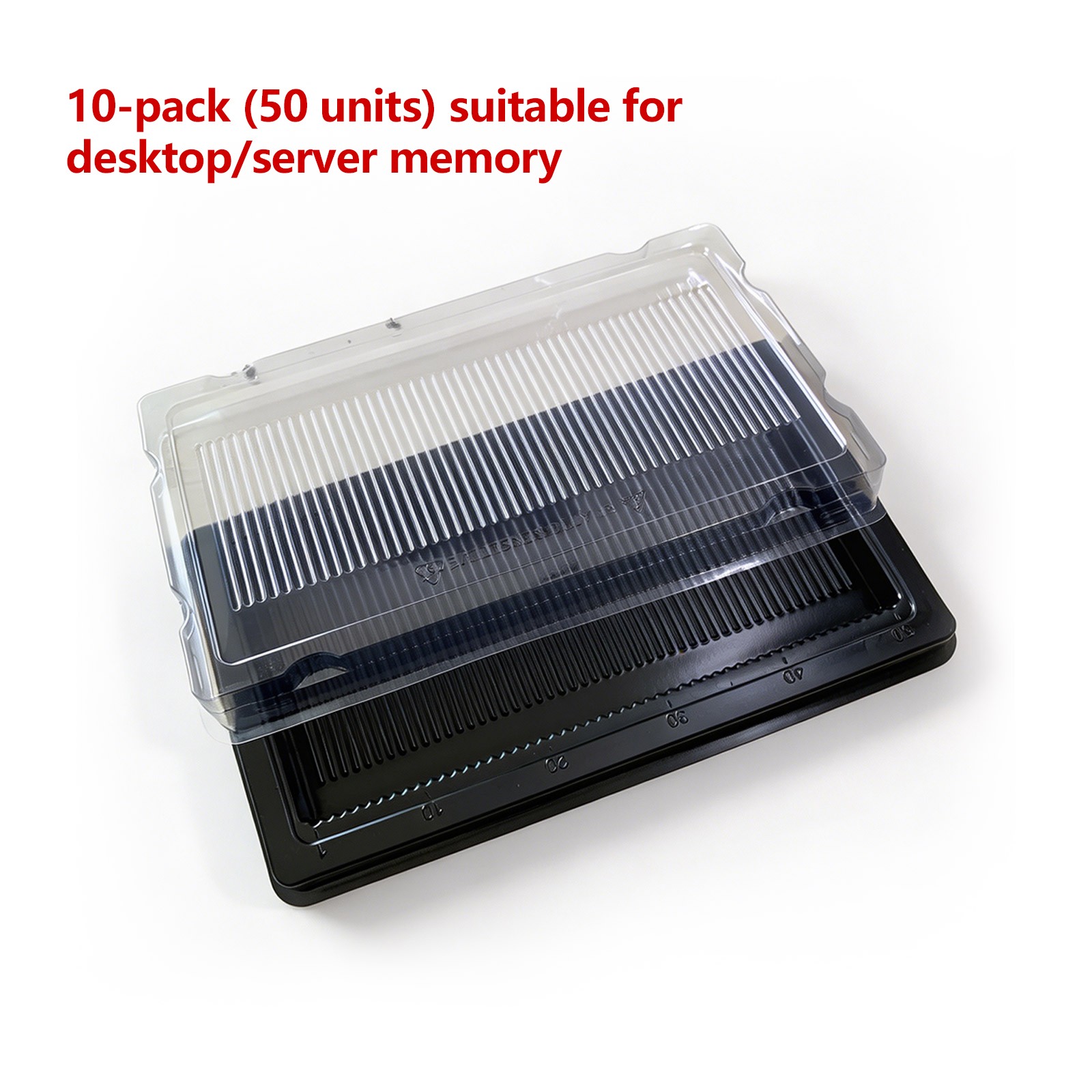 Lot of 10 ANTI STATIC LONG DIMM TRAY for 50PC Server/Desktop DDR 3, 4, 5