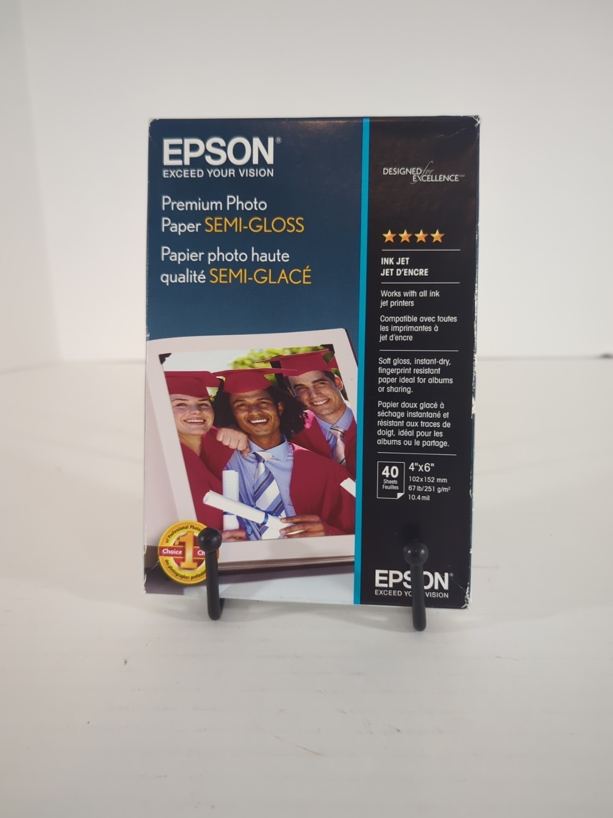 40 Sheets of EPSON Premium Photo Paper, SEMI-GLOSS, 4x6 Inches