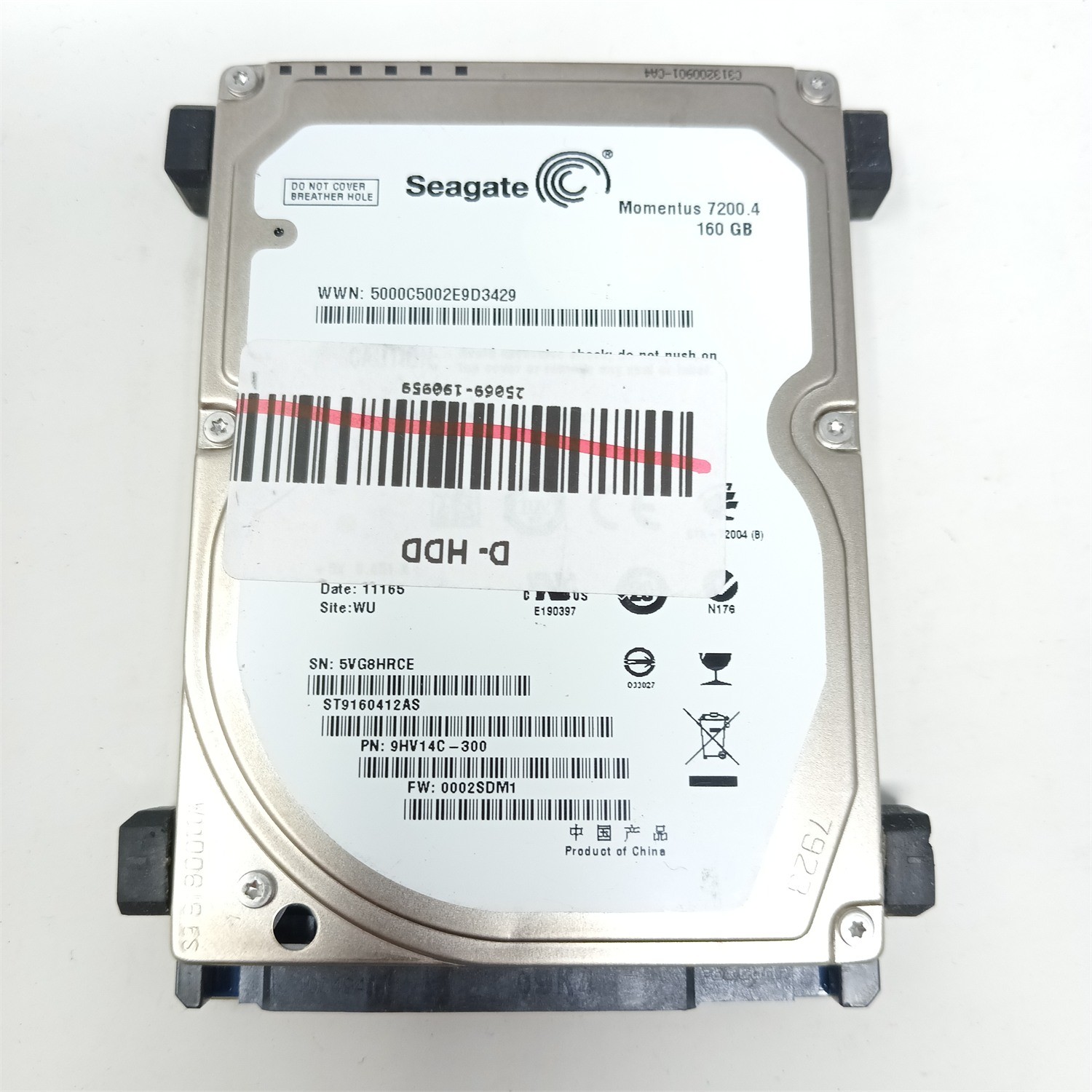 Seagate ST9160412AS 160GB 2.5" SATA III HDD - Tested