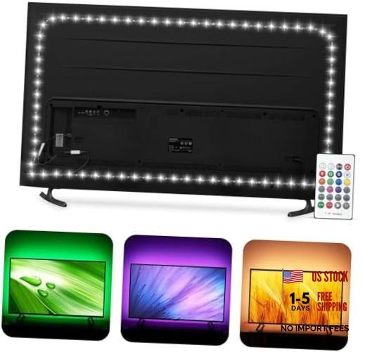 TV Bias Lighting 6500K True White for 70 72 75 80 82 85 Inch TV, 18Ft USB TV