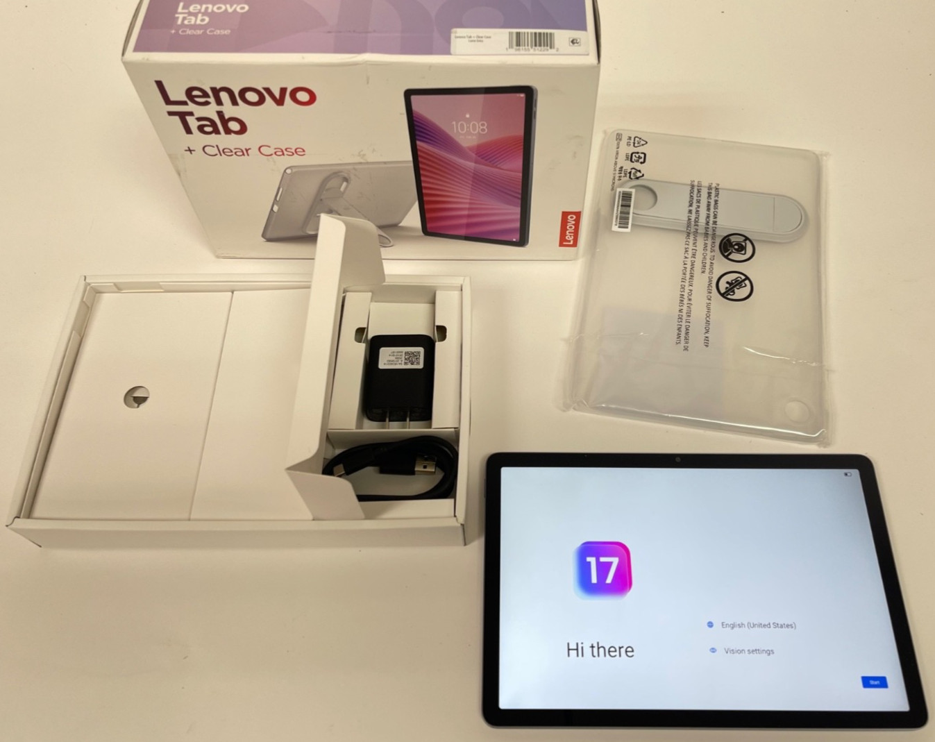 Lenovo Tab + Clear 4G & WiFi 4GB RAM 128GB SSD Luna Grey TB311FU Complete